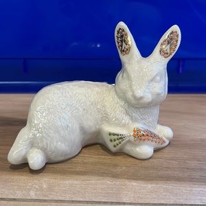 Lenox Porcelain Bunny Rabbit with Carrot China Jewels Collection 1996